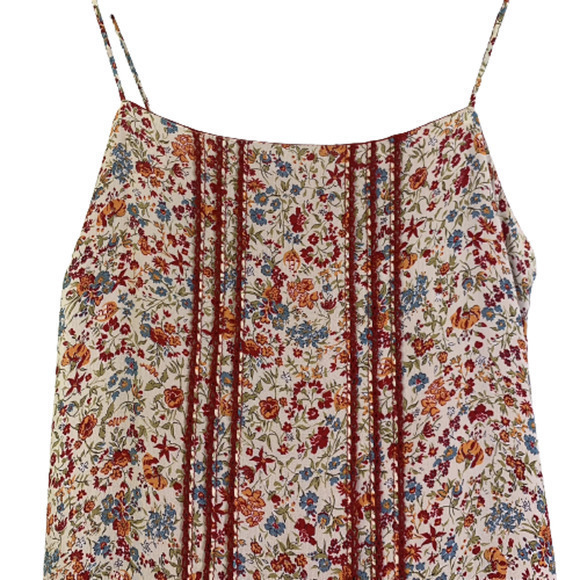 NOTICE Beige Ditsy Floral Sleeveless Midi‎ Dress - Picture 2 of 10